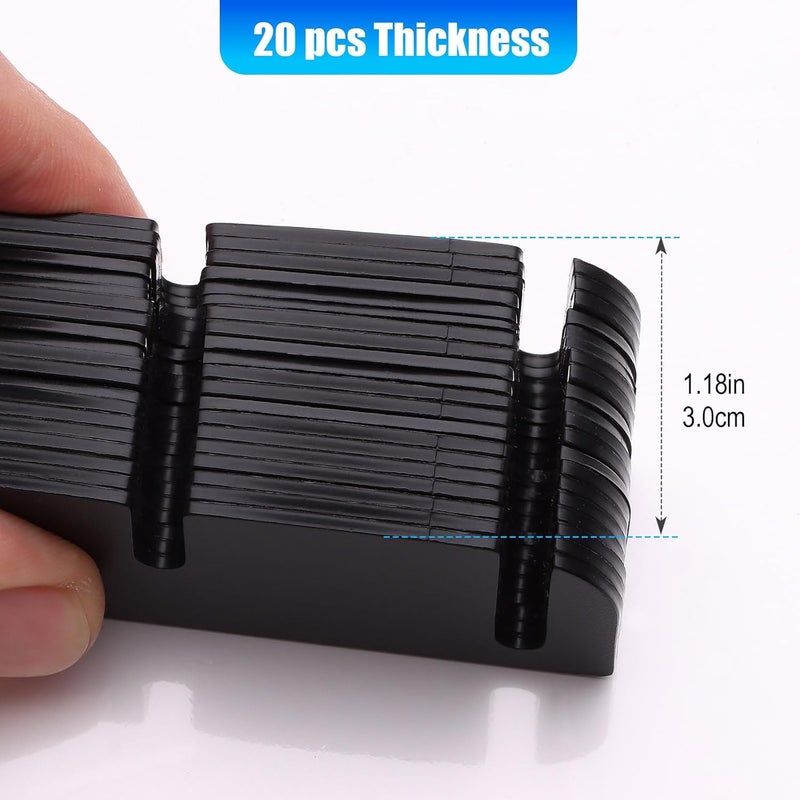 QUFA Door Hinge Shims for Interior Door Alignment, Easy Gap Filler to Fix Air Leaks, Sticking or Misaligned Doors, Trimmable 3.5 Inch Hinge Spacers 0.060 Inch Thick (20 Pack) - Image 3